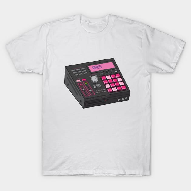 Beat Maker (Arsenic + Electric Pink Colorway) Analog / Music T-Shirt by Analog Digital Visuals